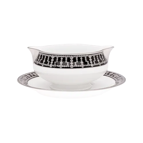 haviland-limoges-tiara-noir-sauciere-mit-platin image 1