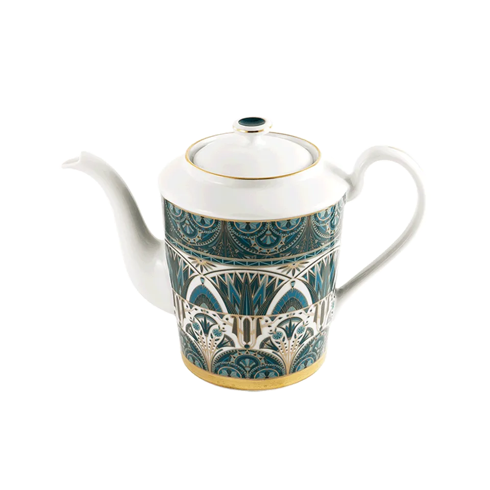 haviland-limoges-r-ves-du-nil-vert-or-teekanne-porzellan-gold image 1