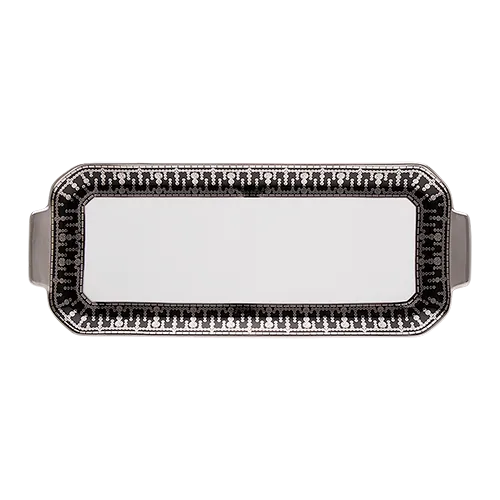 haviland-limoges-plat-cake-tiara-noir-platine-kuchenplatte image 1