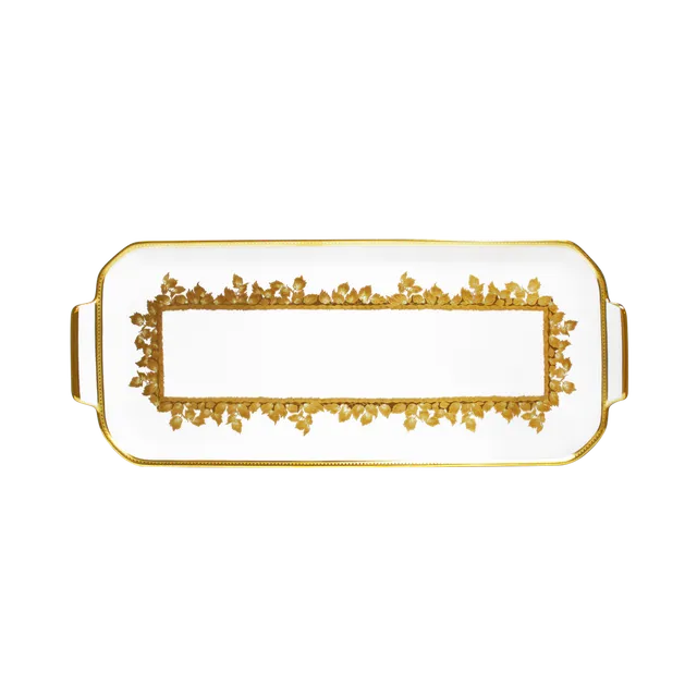 haviland-limoges-feuille-d-or-plat-cake-porzellan-kuchenplatte-gold image 1