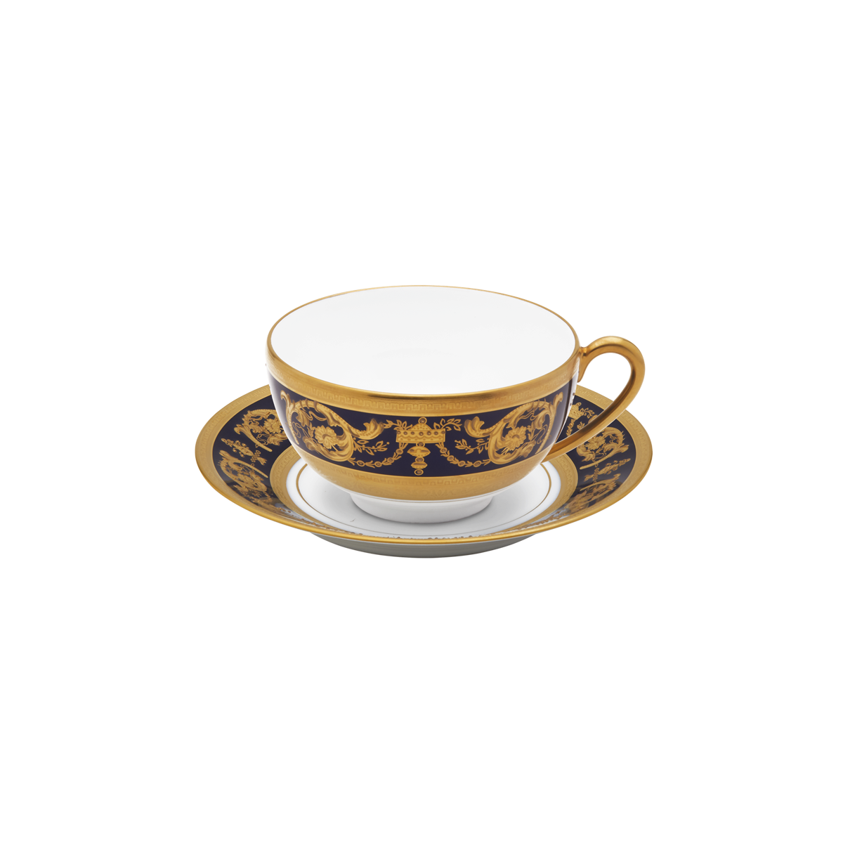haviland-limoges-imp-rator-blau-gold-fr-hst-ckstasse-mit-untertasse image 1