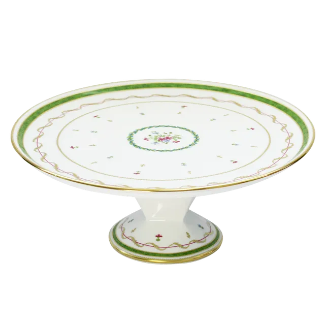 haviland-limoges-vieux-paris-vert-tortenplatte-auf-fu image 1