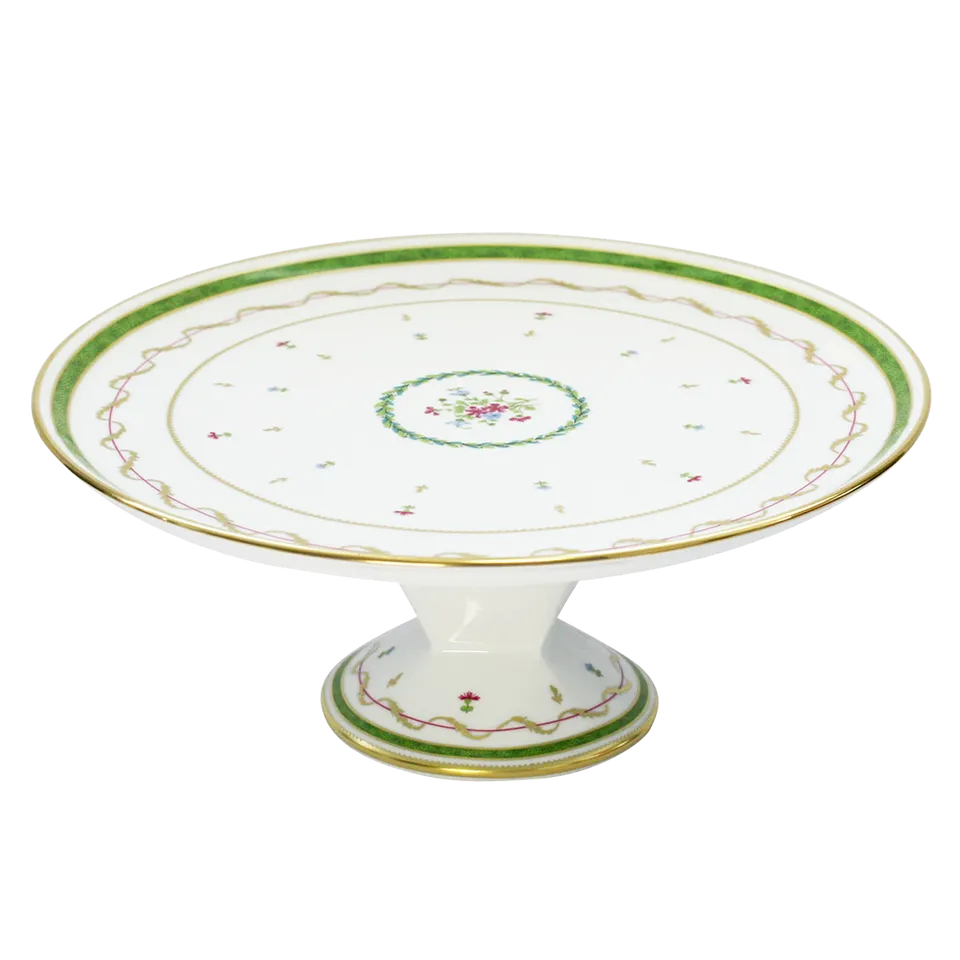 haviland-limoges-vieux-paris-vert-tortenplatte-auf-fu image 1