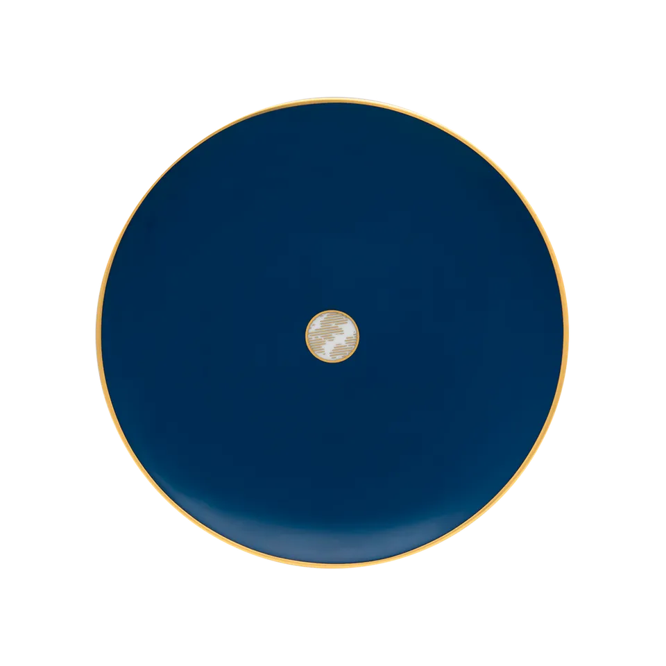 haviland-limoges-damass-blau-dessertteller-ritz-paris image 1