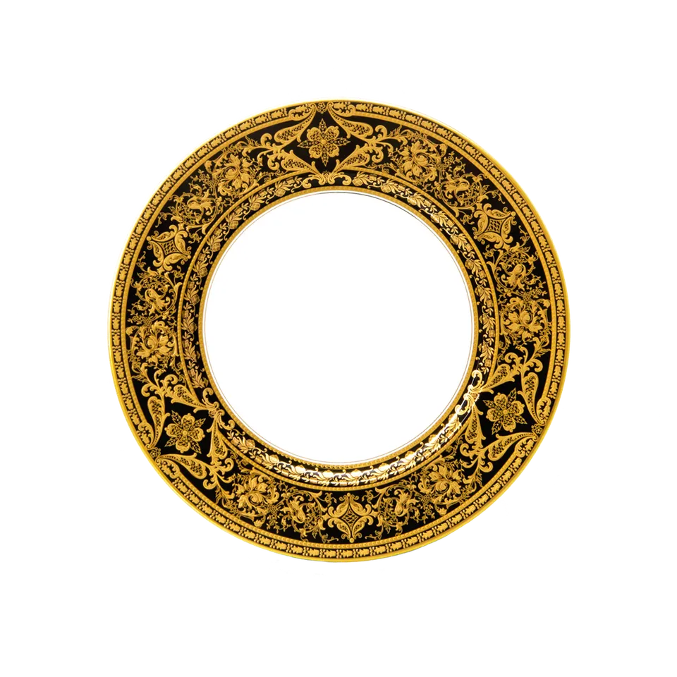 haviland-limoges-matignon-dessertteller-schwarz-gold image 1