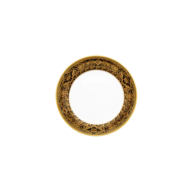 haviland-limoges-assiette-matignon-noir-or-suppenteller-calotte image 1