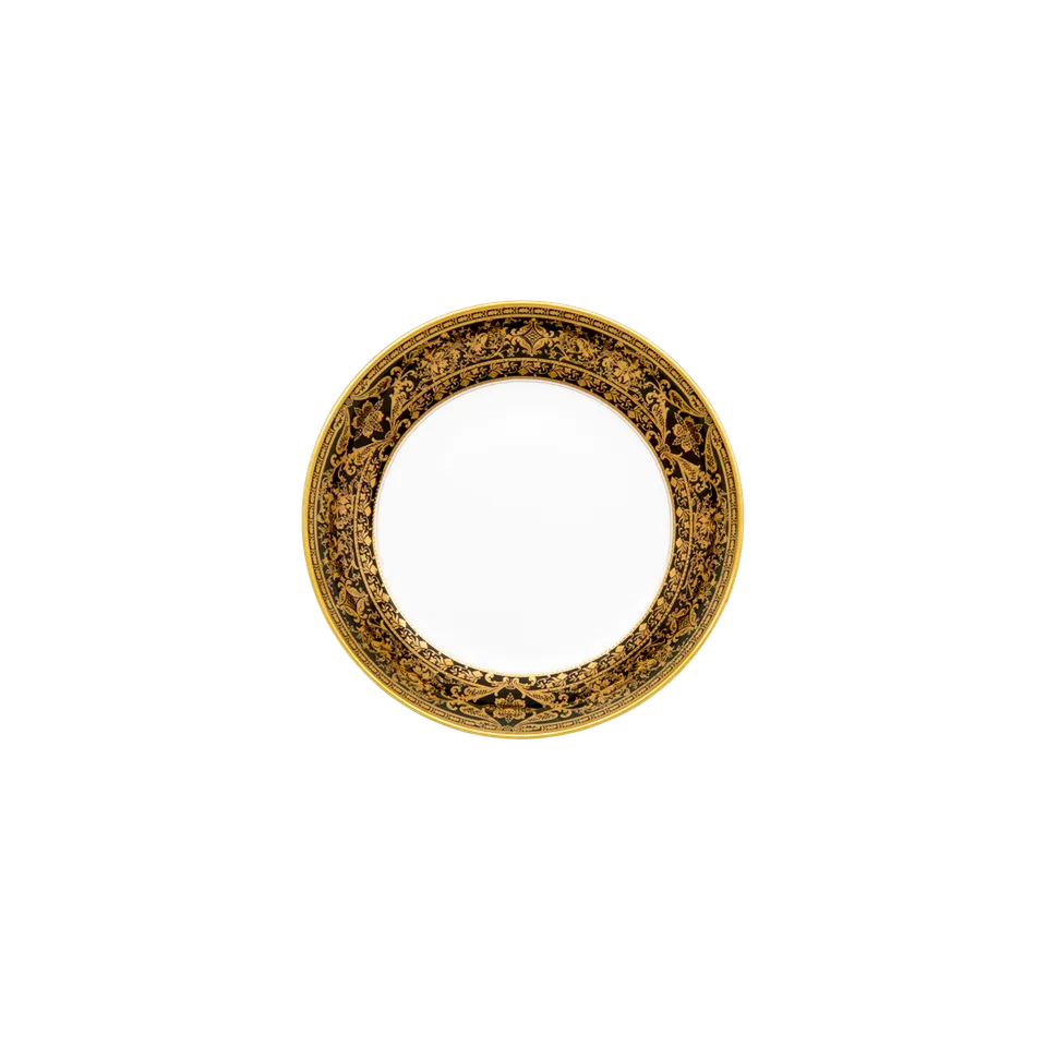 haviland-limoges-assiette-matignon-noir-or-suppenteller-calotte image 1