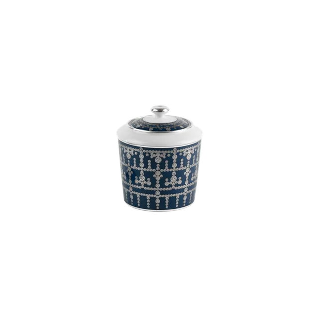 haviland-limoges-tiara-bleu-de-prusse-platine-zuckerdose image 1