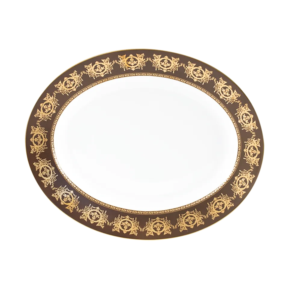 haviland-limoges-ritz-imp-rial-ovale-platte-bronze-ritz-paris image 1