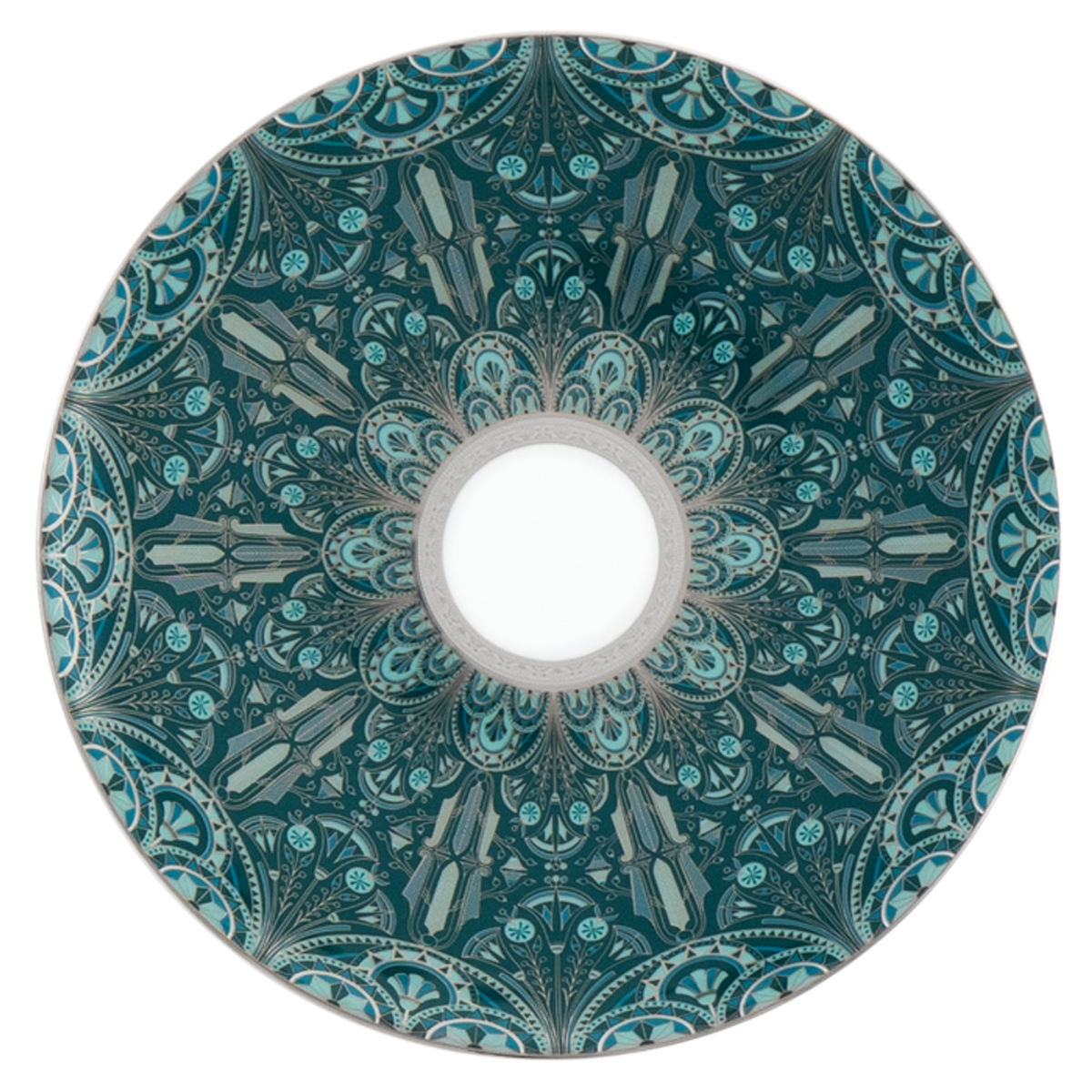 haviland-limoges-r-ves-du-nil-gr-n-platin-platzteller-porzellan image 1
