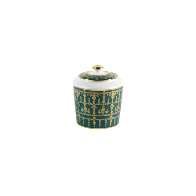 haviland-limoges-tiara-bleu-paon-or-sucrier image 1