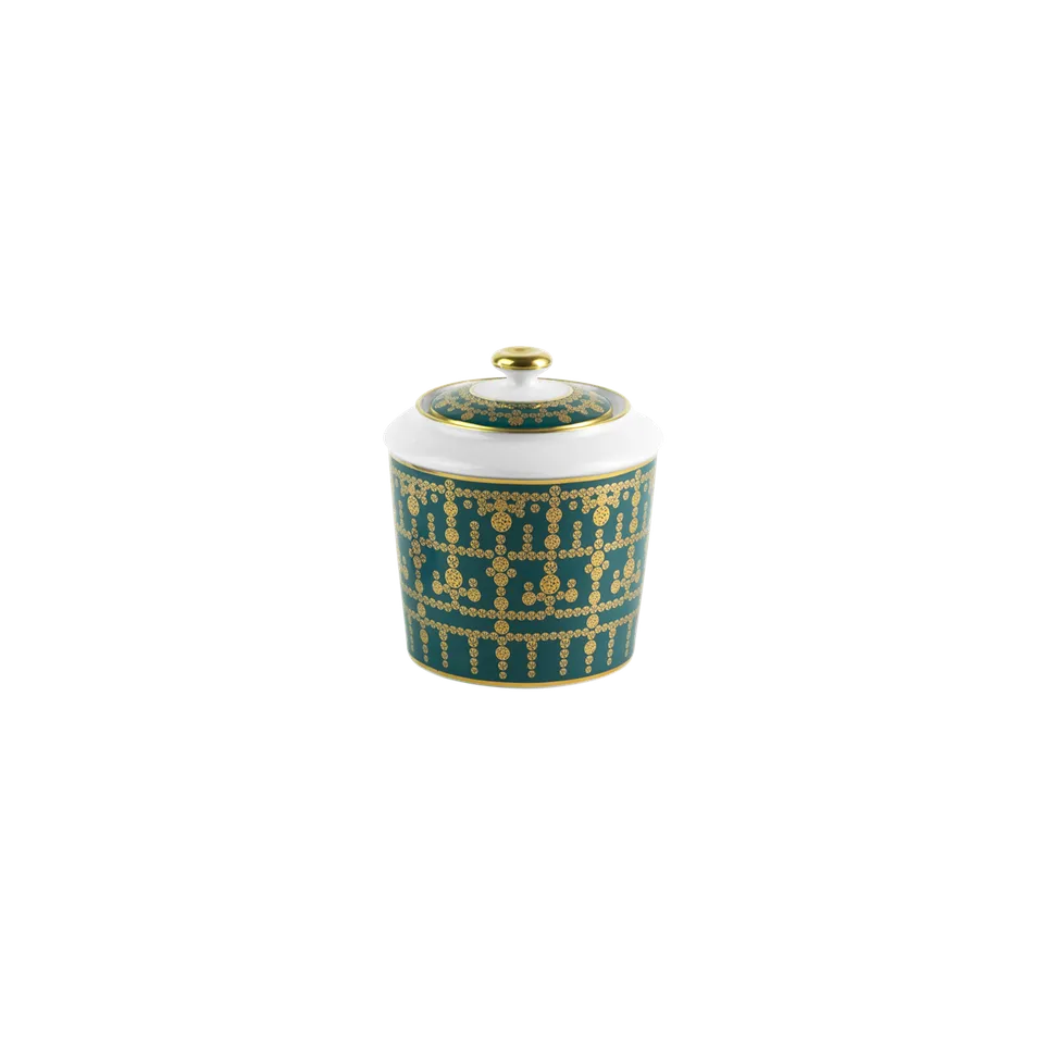 haviland-limoges-tiara-bleu-paon-or-sucrier image 1