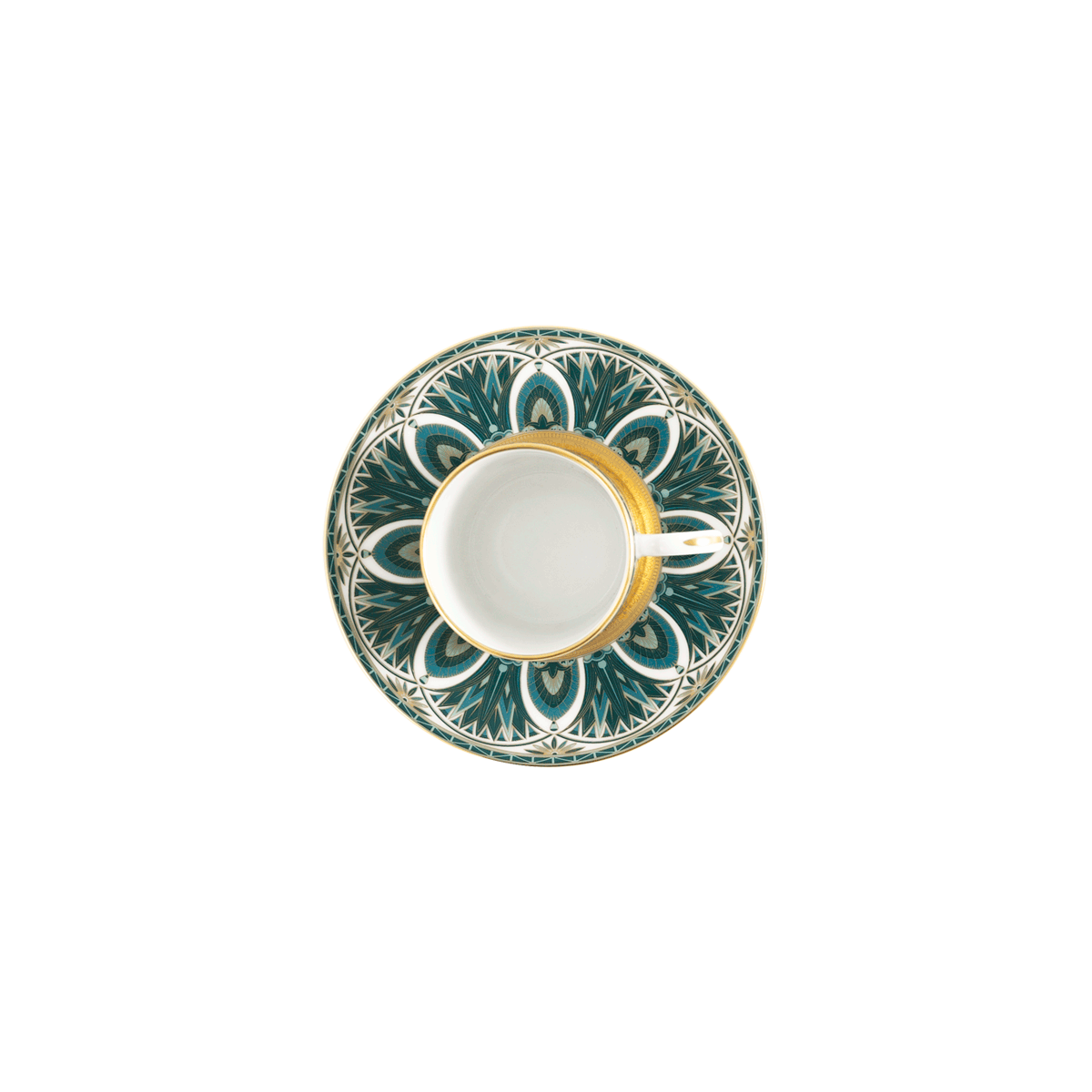 haviland-limoges-r-ves-du-nil-vert-or-kaffeetasse-mit-untertasse image 2