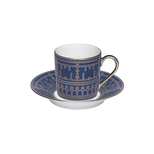 haviland-limoges-tiara-bleu-de-prusse-platine-kaffeetasse-mit-untertasse image 1