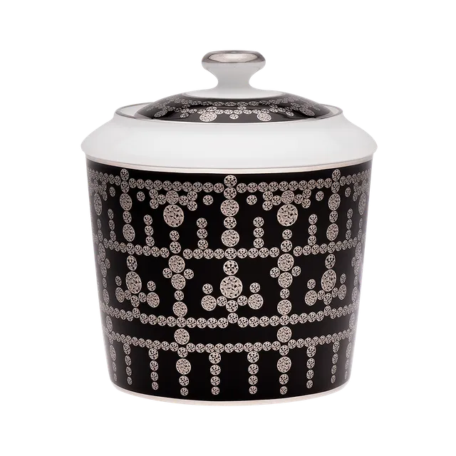 haviland-limoges-tiara-noir-platine-sucrier-porzellan-zuckerdose image 1