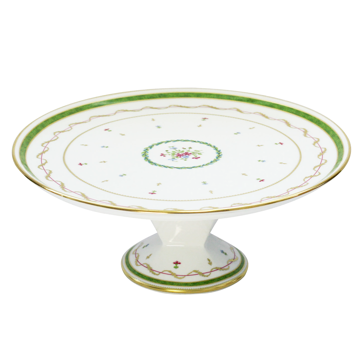 haviland-limoges-vieux-paris-vert-tortenplatte-auf-fu image 1