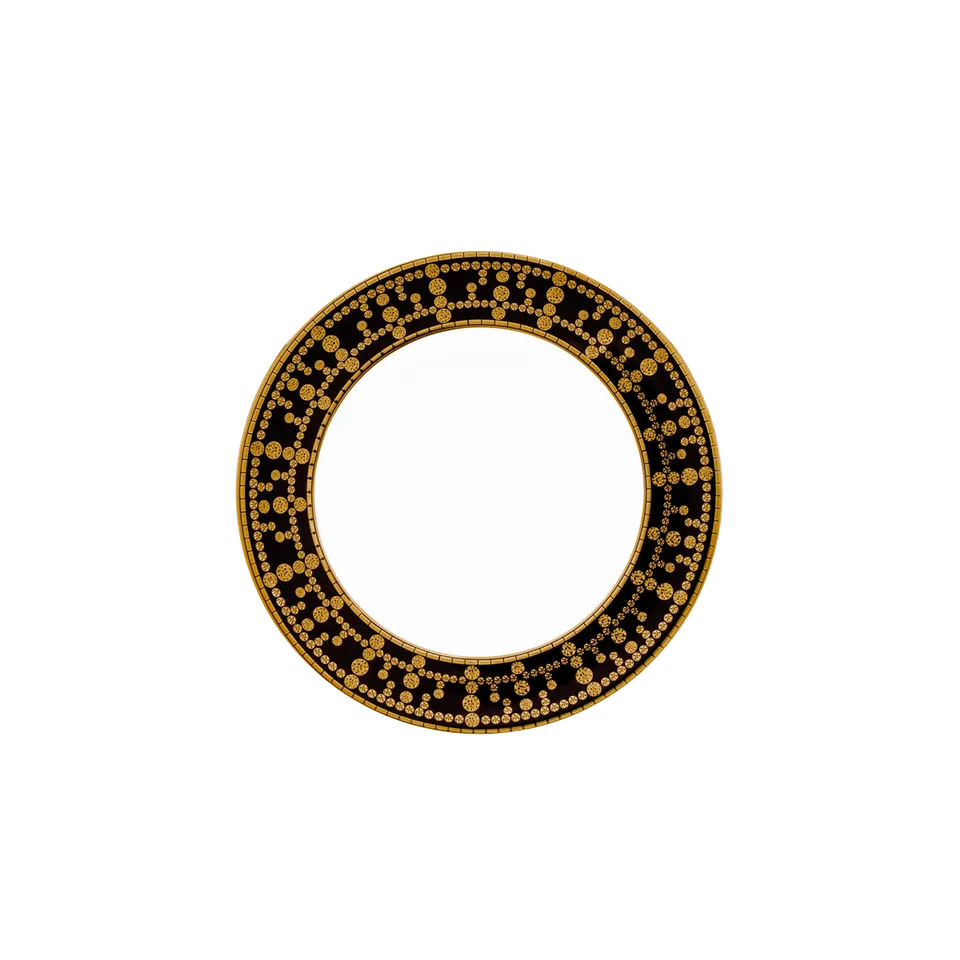haviland-limoges-tiara-noir-or-assiette-pain image 1