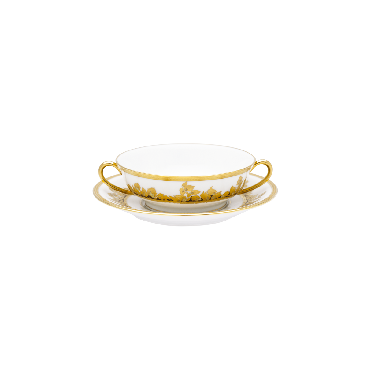 haviland-limoges-feuille-d-or-bouillon-tasse-mit-untertasse image 1