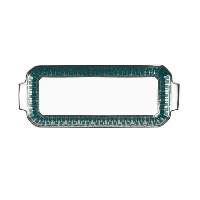 haviland-limoges-tiara-bleu-paon-platine-kuchenplatte image 1