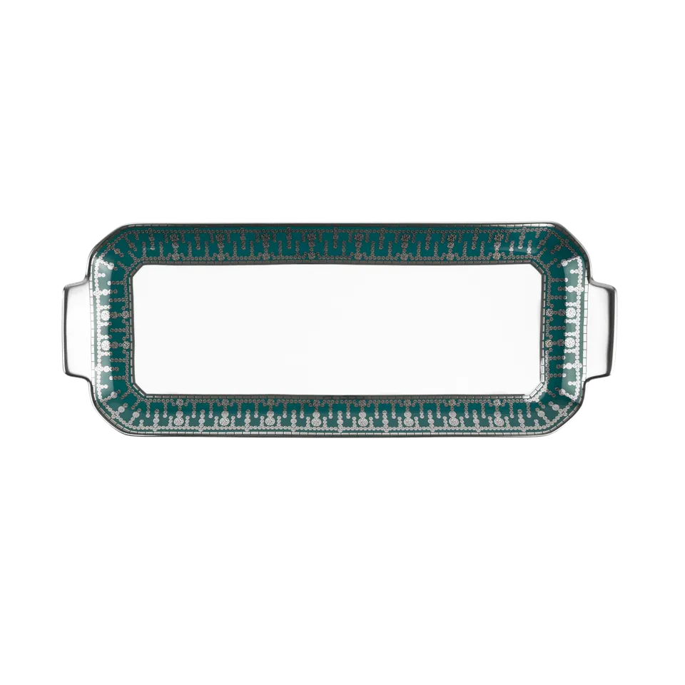 haviland-limoges-tiara-bleu-paon-platine-kuchenplatte image 1