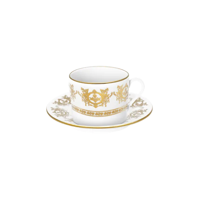 haviland-limoges-ritz-imp-rial-fr-hst-ckstasse-mit-untertasse-wei-ritz-paris image 1