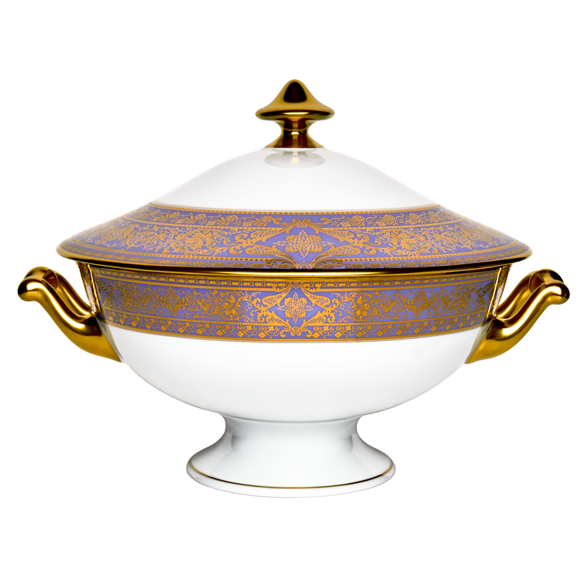 haviland-limoges-matignon-lavande-or-soupi-re-suppenterrine image 1