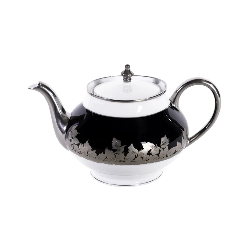 haviland-limoges-teekanne-boule-feuille-de-platine image 1