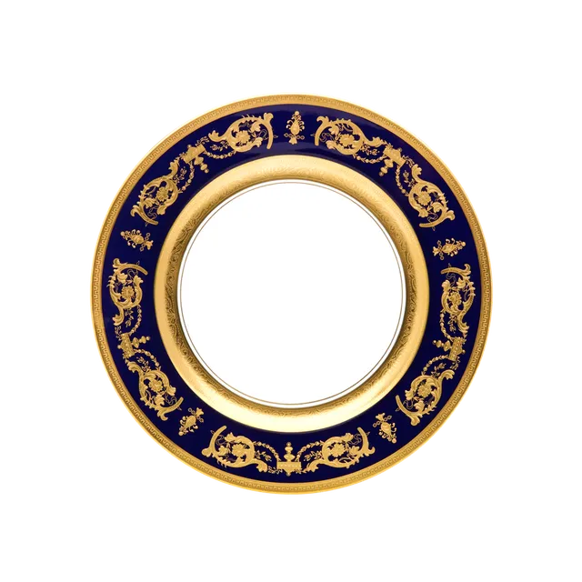 haviland-limoges-imp-rator-bleu-de-four-or-dessertteller-porzellan image 1