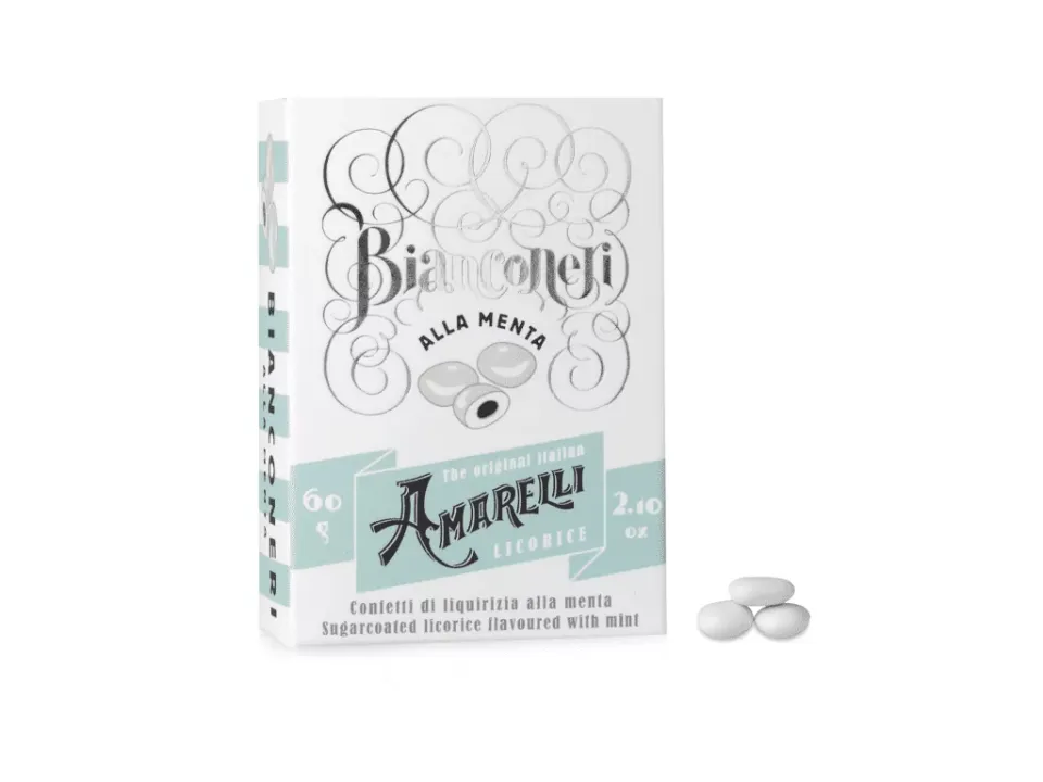 amarelli-bianconeri-lakritz-dragiert-minze-60g image 1