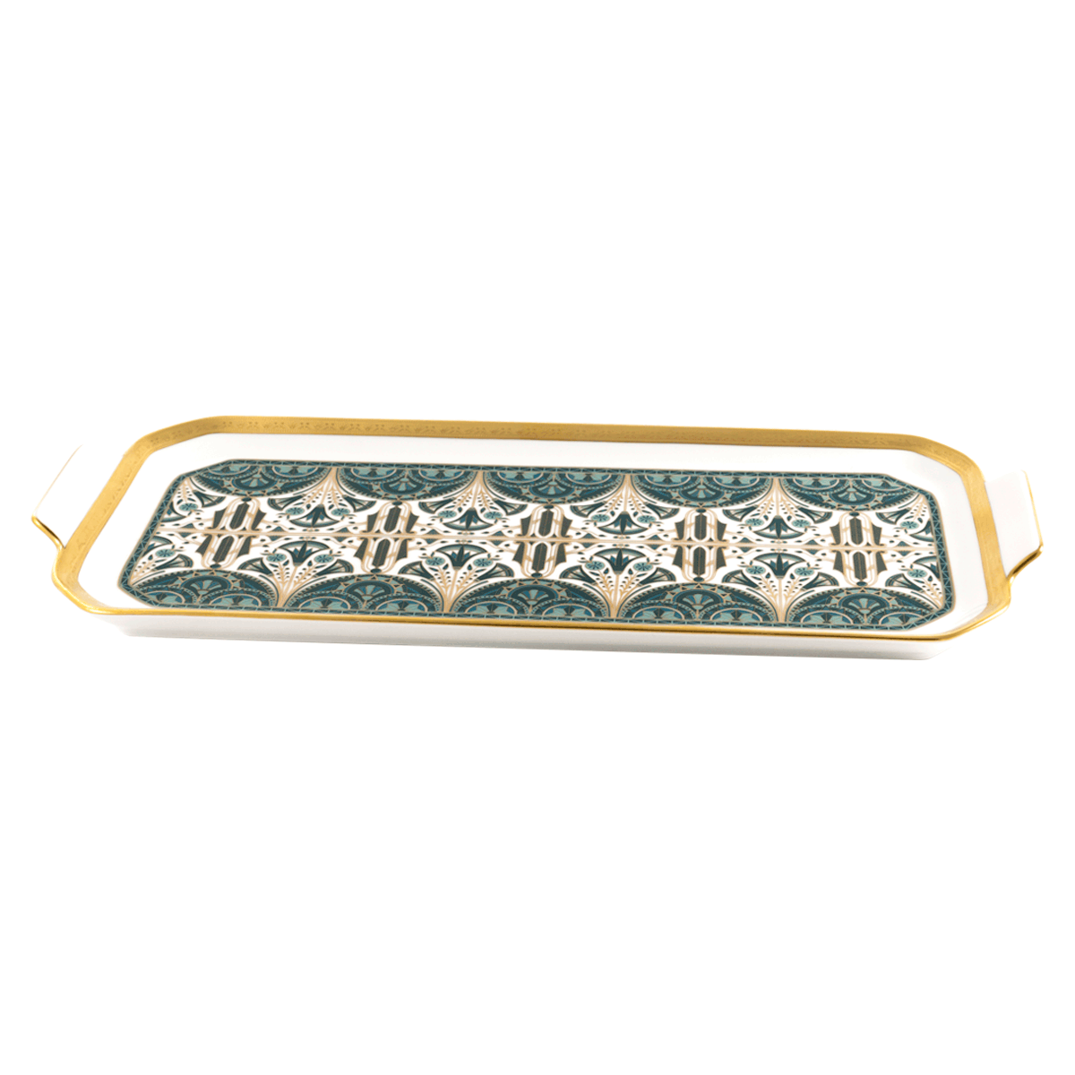 haviland-limoges-r-ves-du-nil-plat-cake-vert-or image 2