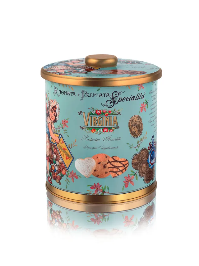 virginia-pasticceria-assortita-biscottiera-metalldose-260g image 1