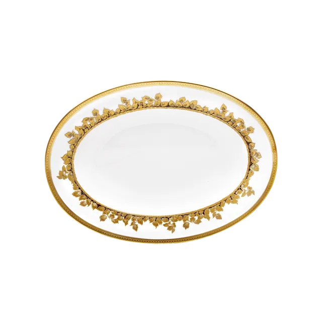 haviland-limoges-ravier-feuille-d-or-porzellan-servierplatte image 1