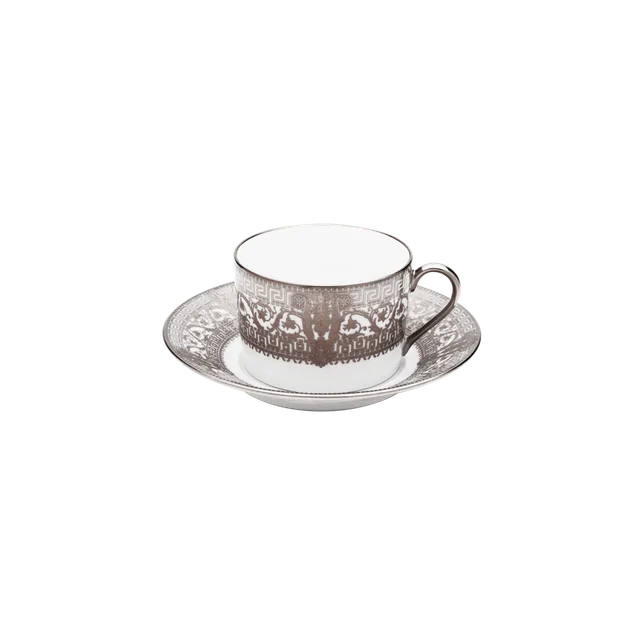 haviland-limoges-salon-murat-tee-tasse-mit-untertasse-wei-platin image 1
