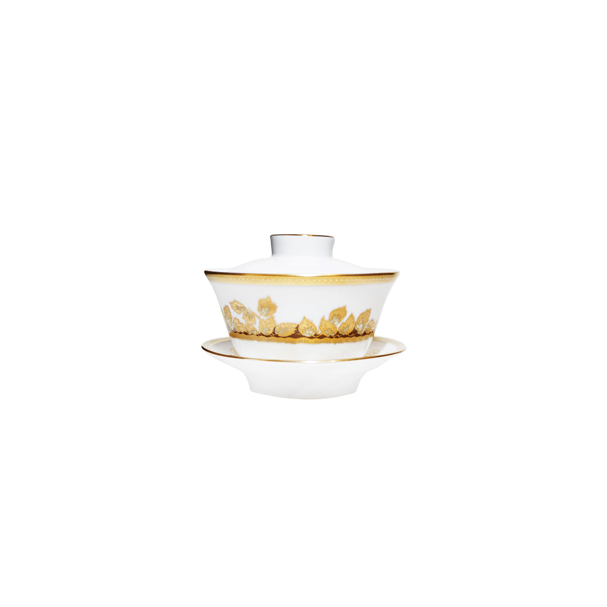 haviland-limoges-feuille-d-or-chinesische-teetasse-mit-untertasse image 1