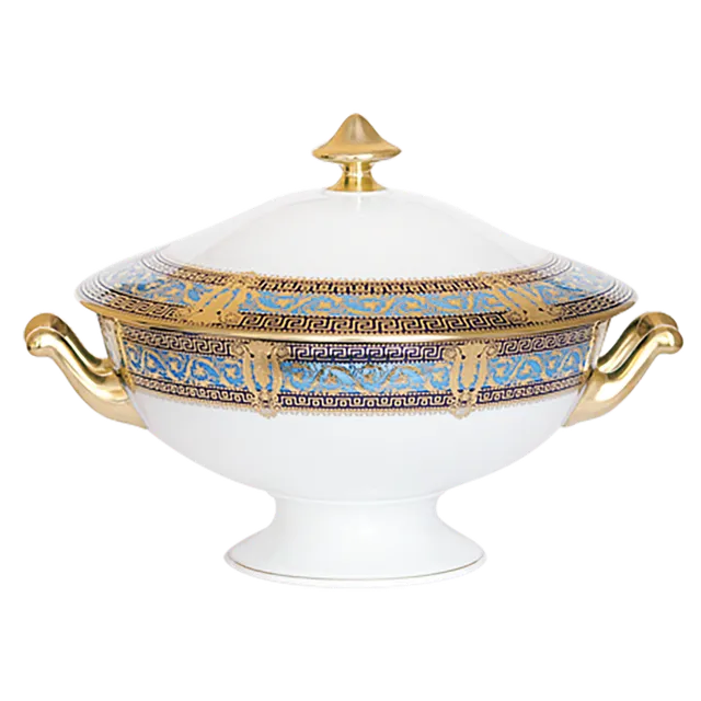 haviland-limoges-salon-murat-hellblau-gold-suppenterrine image 1