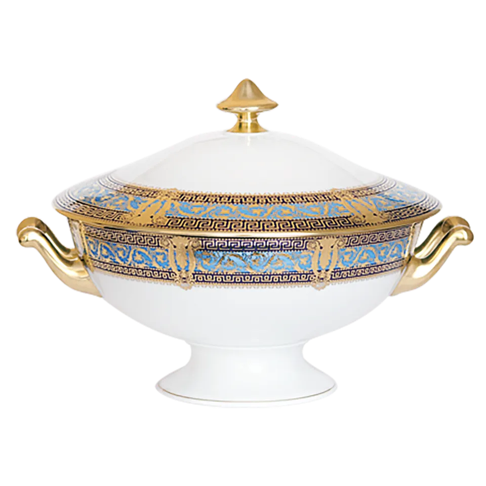 haviland-limoges-salon-murat-hellblau-gold-suppenterrine image 1