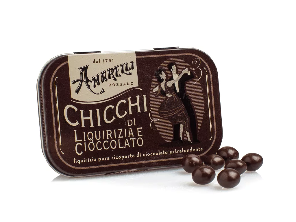 amarelli-brown-40gr-zartbitterschokolade-mit-lakritz image 1