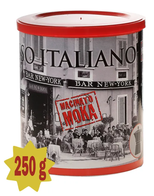 new-york-macinato-moka-gemahlener-kaffee-dose-250-g image 1