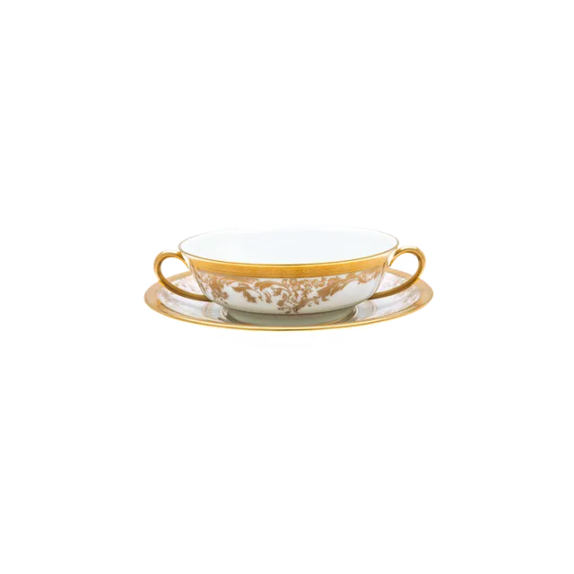 haviland-limoges-diplomate-bol-bouillon-mit-untertasse-suppenbowl image 1