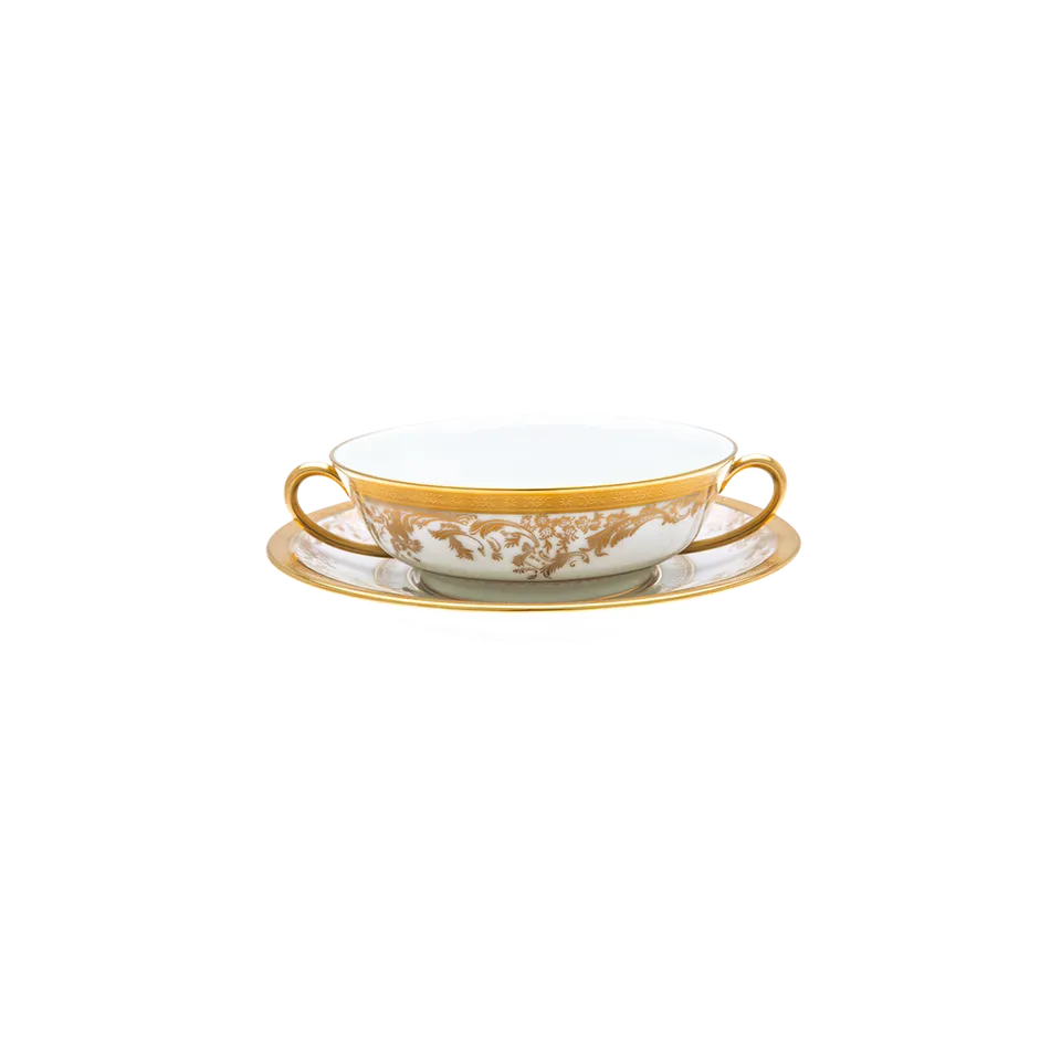 haviland-limoges-diplomate-bol-bouillon-mit-untertasse-suppenbowl image 1