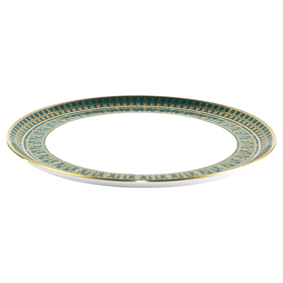 haviland-limoges-tiara-bleu-paon-or-tarteplatte image 2