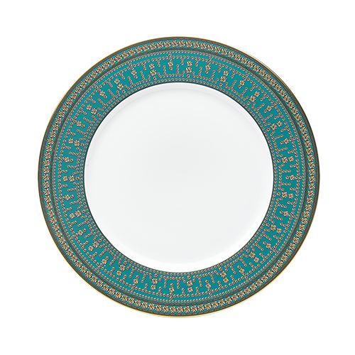haviland-limoges-dinnerteller-tiara-bleu-paon-gold-porzellan image 1
