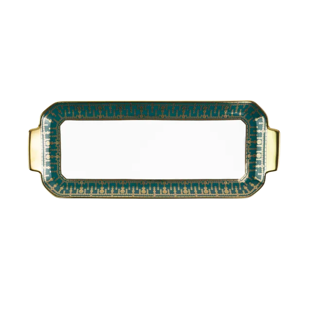 haviland-limoges-tiara-bleu-paon-plat-cake-gold image 1