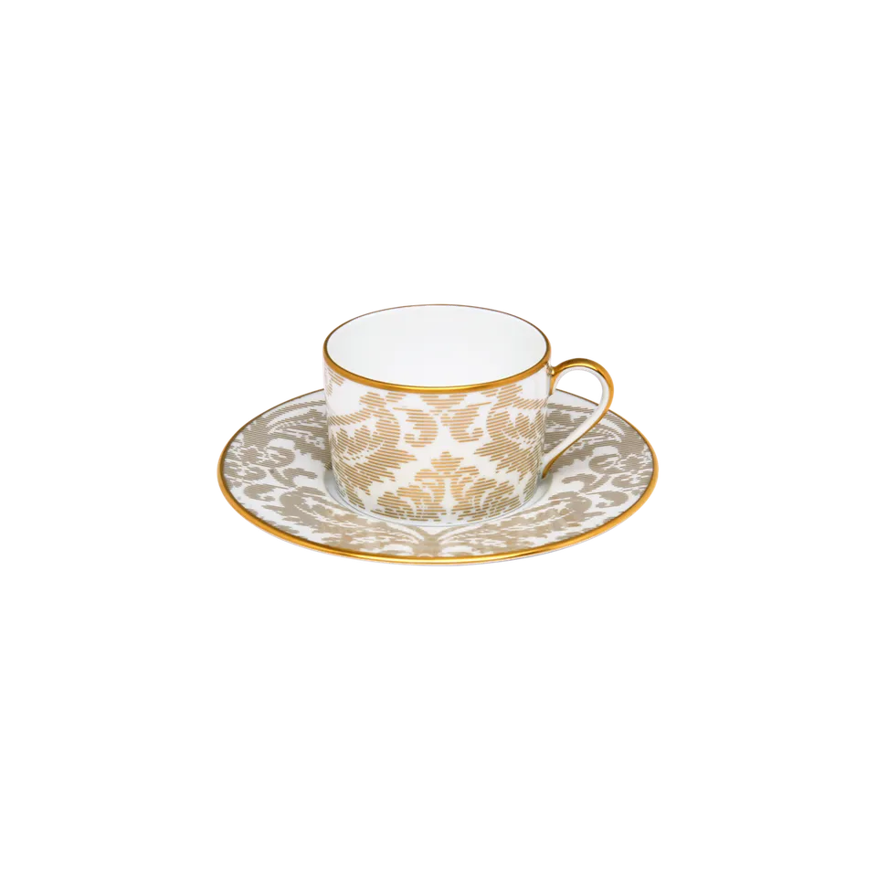 haviland-limoges-damass-ritz-paris-tee-tasse-mit-untertasse-wei image 1