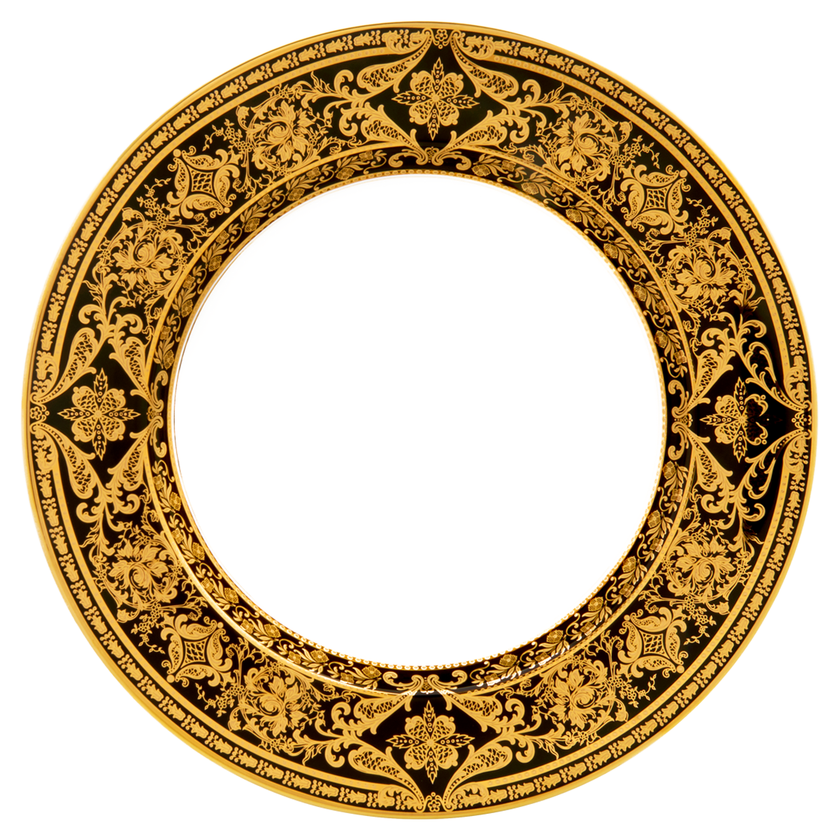 haviland-limoges-matignon-plat-rond-creux-schwarz-gold image 1