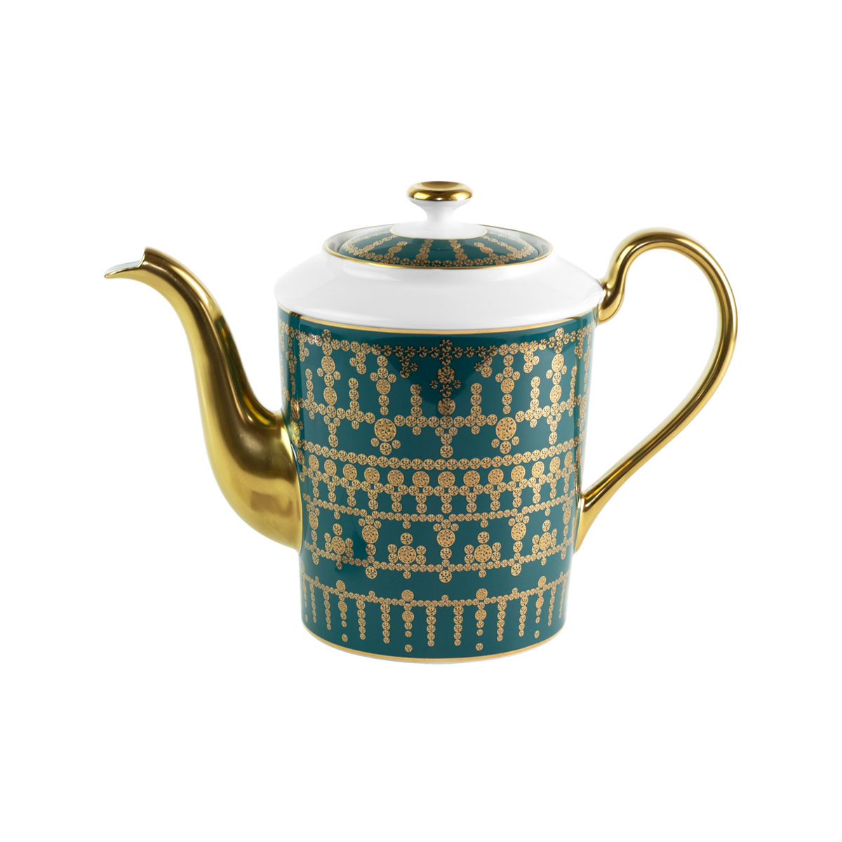 haviland-limoges-tiara-bleu-paon-teekanne-gold image 1