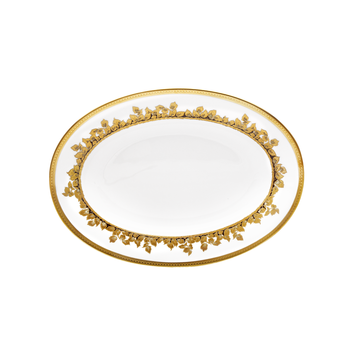 haviland-limoges-ravier-feuille-d-or-porzellan-servierplatte image 1