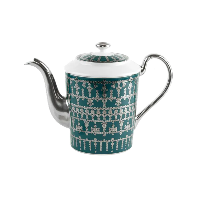 haviland-limoges-tiara-bleu-paon-platine-teekanne image 1
