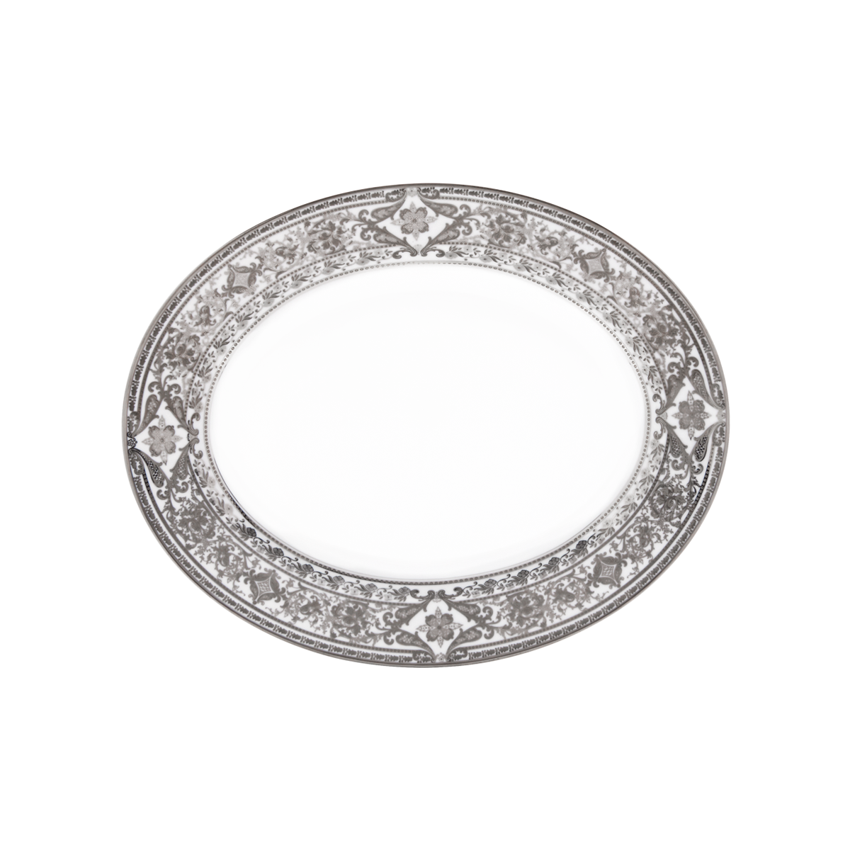 haviland-limoges-matignon-platte-oval-wei-platin-porzellanplatte image 1
