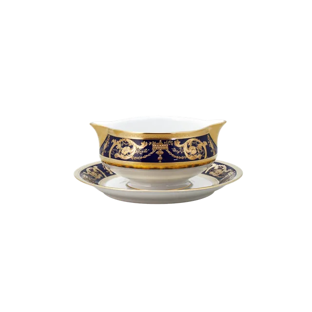 haviland-limoges-imp-rator-sauci-re-bleu-de-four-or image 1